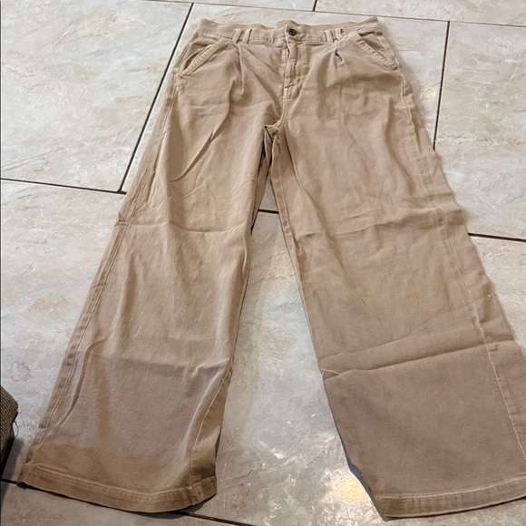 American Eagle Outfitters Beige Wide-Leg Pants - Picture 2 of 4